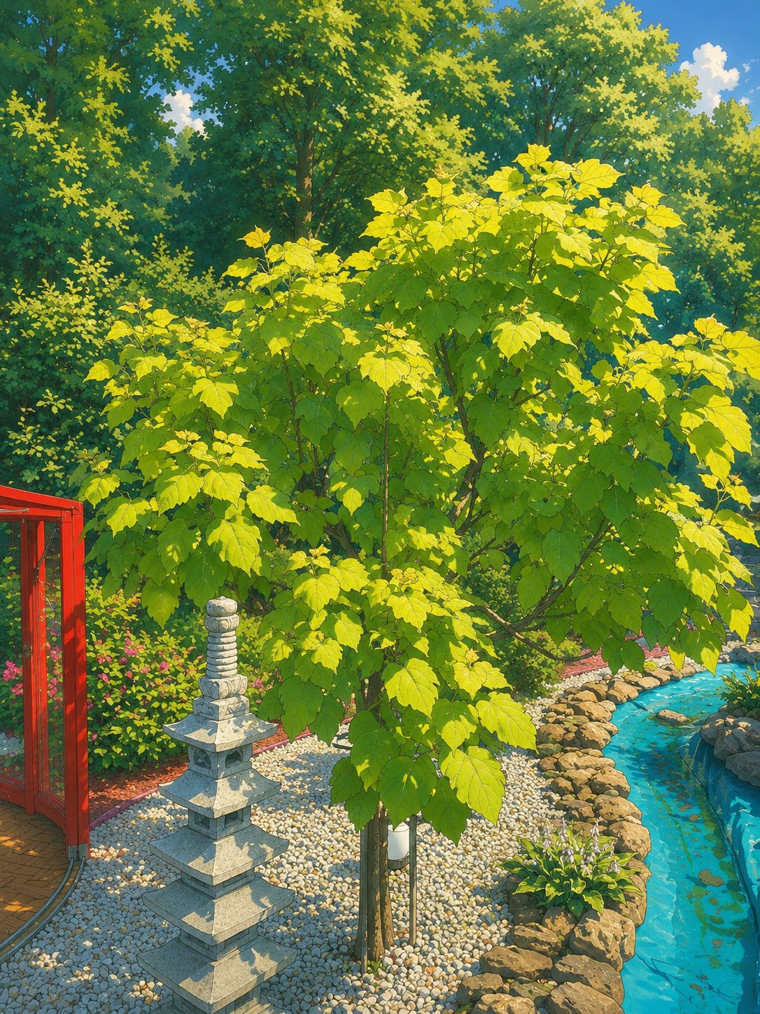 Garten mit japanischer Pagode
